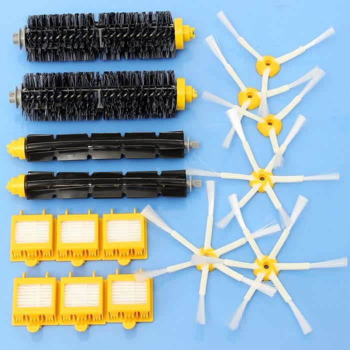 16 Pièces Filtres Brosse Pack Kit Aspirateur Accessoires pour iRobot Roomba 700 Série 760 770 780