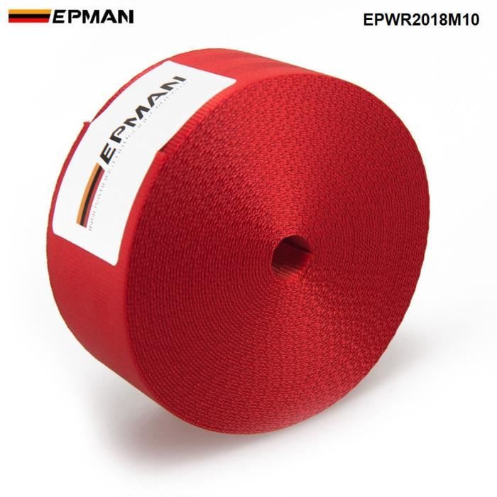 Rouge -EPMAN – ceintures de sécurité en tissu pour voiture de course, 10 mètres, sangles de harnais de 2 pouces, EPWR2018M10