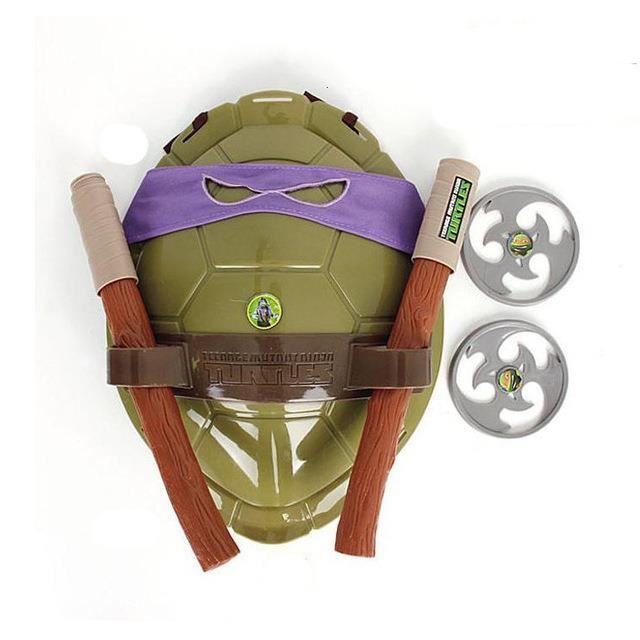 Anime film dessin animé Ninja jouets figurine tortues armure armes Leo Raph Mikey DonFigure Cosplay coquille accessoires pour enfant