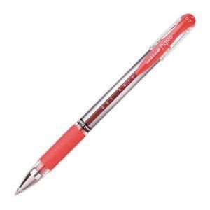 UNIBALL LOT de 12 Stylos à bille pte moyenne encre gel rouge corps avec grip +capuchon UNI MITSUBISHI UNI BALL SIGNO