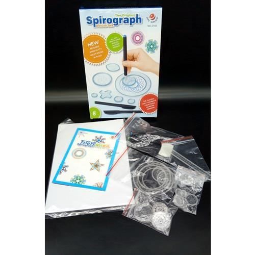 Coloriage enfant,Spirographe enfants dessin 22 pièces accessoires peinture jeu de coloriage ensemble de - Type with original box
