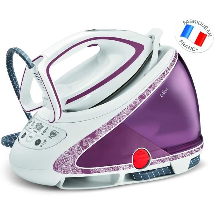 Calor GV9560C0 Centrale Vapeur Pro Express Ultimate Haute Pression 7,3 bars Effet Pressing Jusqu'à 490 g Protect System Blanc et Vio