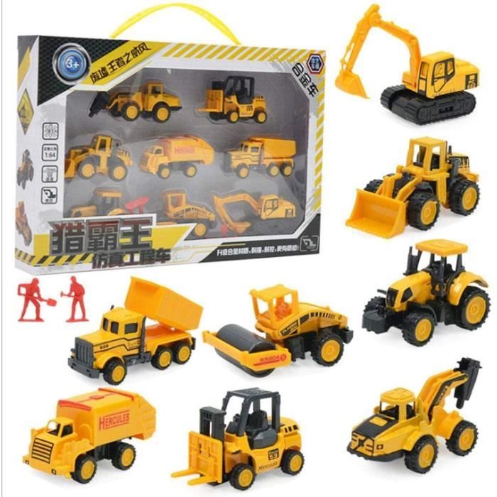 VEHICULE MINIATURE ASSEMBLE ENGIN TERRESTRE MINIATURE ASSEMBLE AOLVO Lot de 10 Jouets de Construction en Fonte sous Pression p570