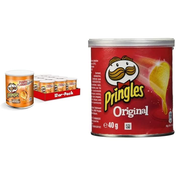 Chips Tuiles Paprika - Pack de 12 x 40g & chips Original Mini - Pack de 12 x 40 g