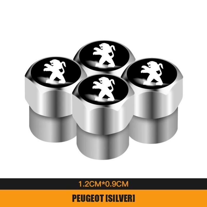 Taille B argent Bouchons de tige de Valve de pneu de roue de voiture en métal, 4 pièces, pour Peugeot 206 307 308 3008 207 208 407