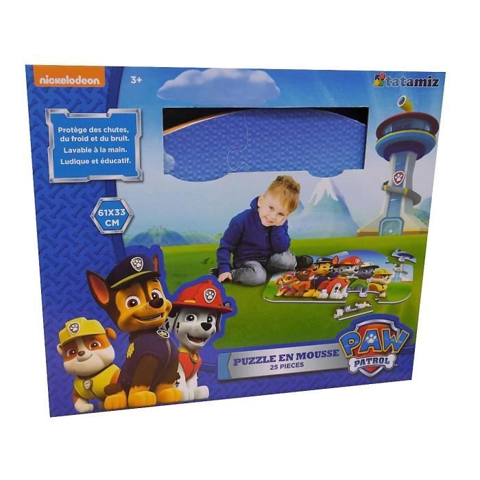 TAPIS PUZZLE TATAMIZ PAT PATROUILLE 25 P. 61X33 CM