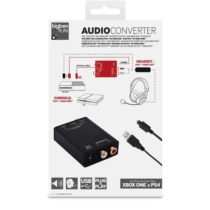 CONVERTISSEUR AUDIO DE CASQUE FOR PS4 COMPATIBLE XBONE