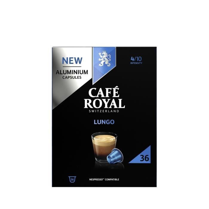 Café capsules Lungo CAFE ROYAL compatibles Nespresso les 36 capsules - 174g