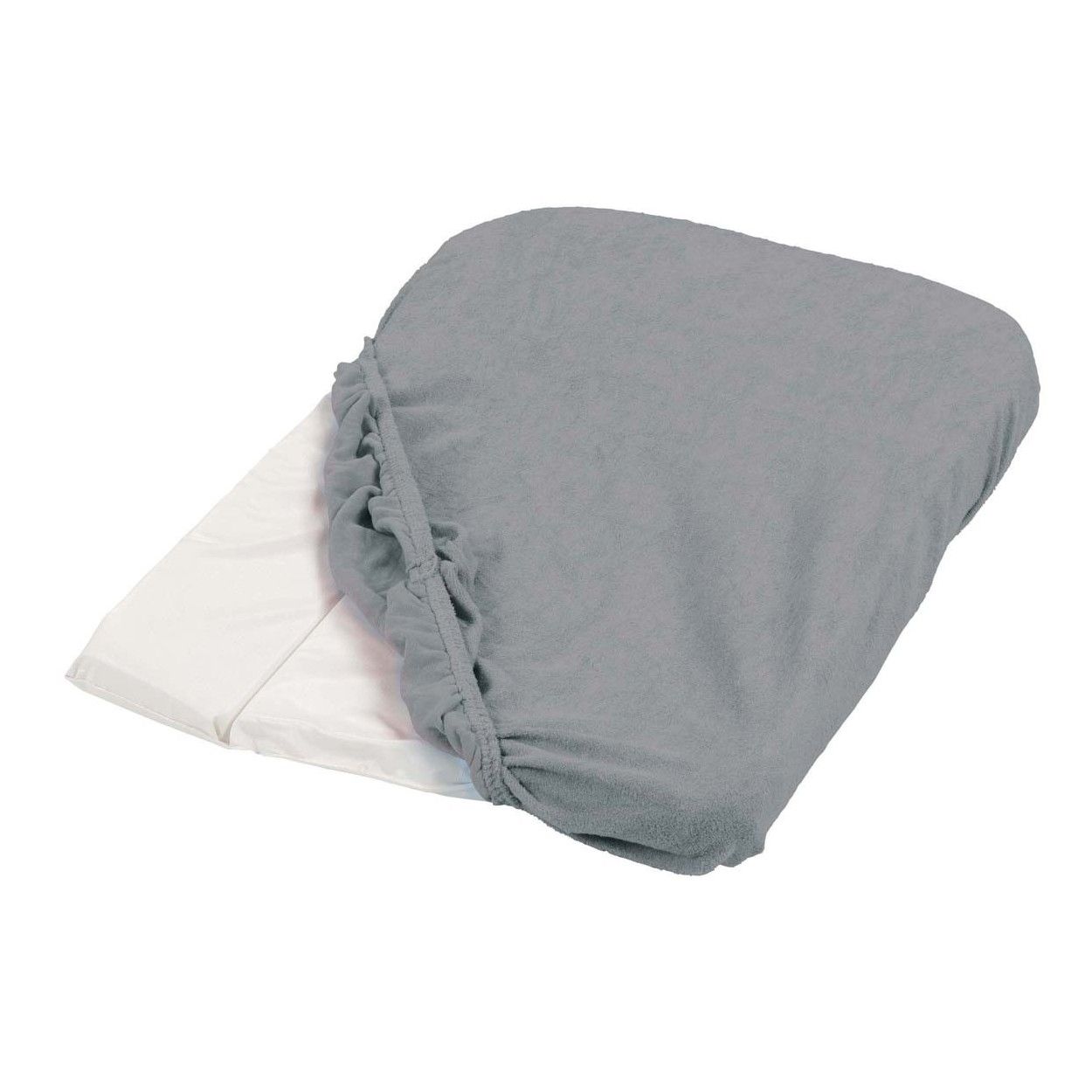 CANDIDE - Housse De Matelas à Langer, Absorbante, Coins Élastiqués, Lavable En Machine, Fabriqué En Europe, 50x75cm (Gris)