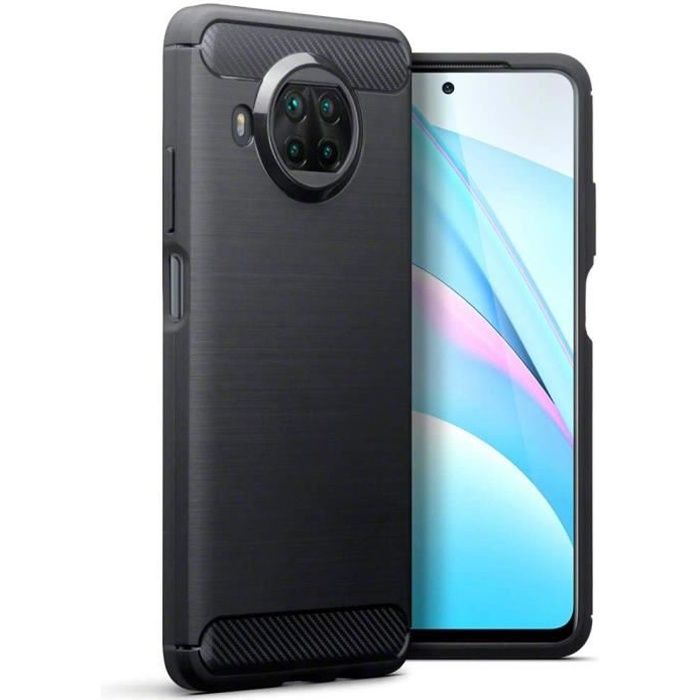 Coque pour Xiaomi Mi 10T Lite 5G , Coque Silicone Anti-Choc Anti-Rayure Gel Case - Noir
