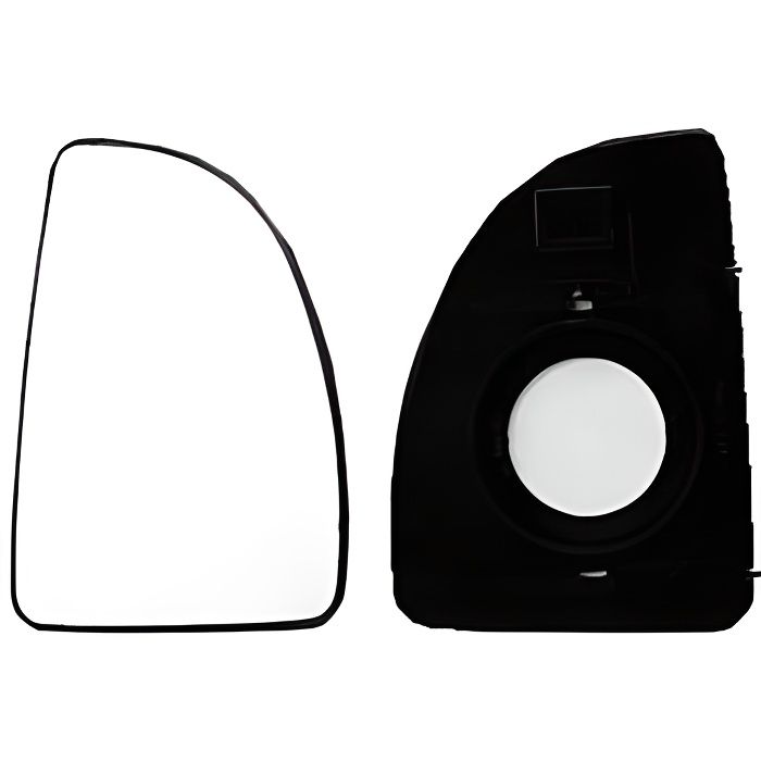 Miroir Glace rétroviseur droit pour CITROËN JUMPER I phase 2, 2002-2006, verre supérieur, à clipser.