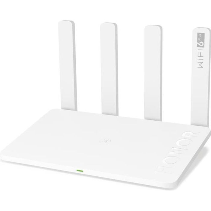HONOR Routeur 3 Wi-FI 6+ Routeur WiFi 3000Mbps Double Bande 2.4 GHz et 5 GHz, 4 Antennes 5 DBi et Ports Ethernet LAN/WAN