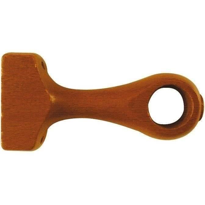Lot de 2 supports monoblocs - D: 20 mm - noyer