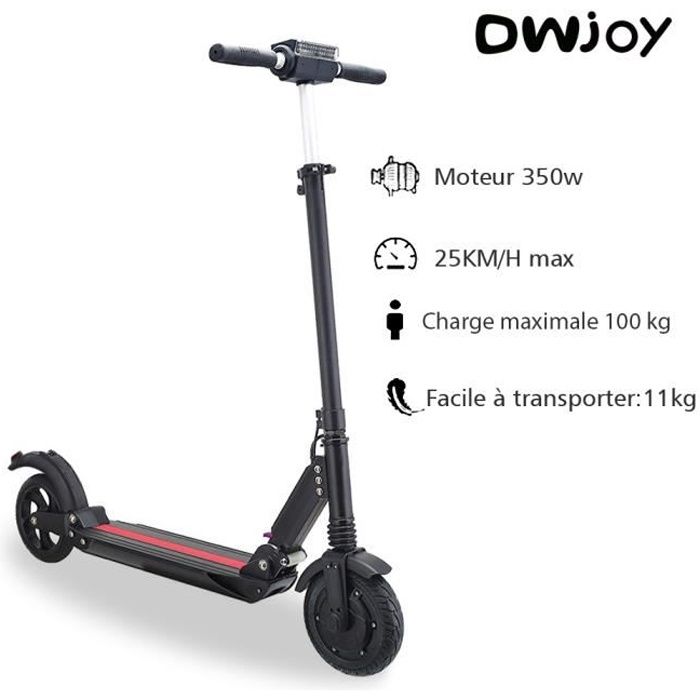 Trottinette Électrique Pliable 350W Écran d'affichage LCD 8”Pneus Solide Autonomie 30km Maximale 25 km/h