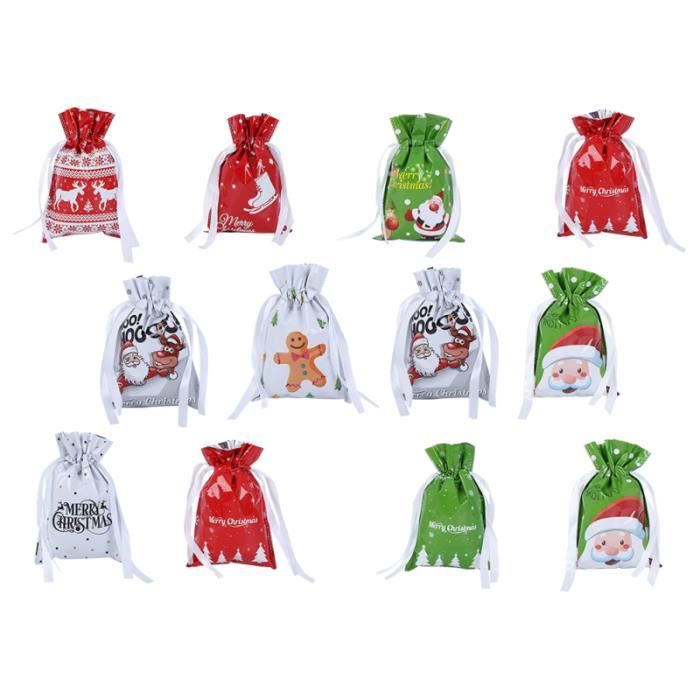 12 pcs Pochettes cadeau Conteneurs Contenants Sacs de bonbons à aspirateur traineau entretien des sols - entretien de la maison