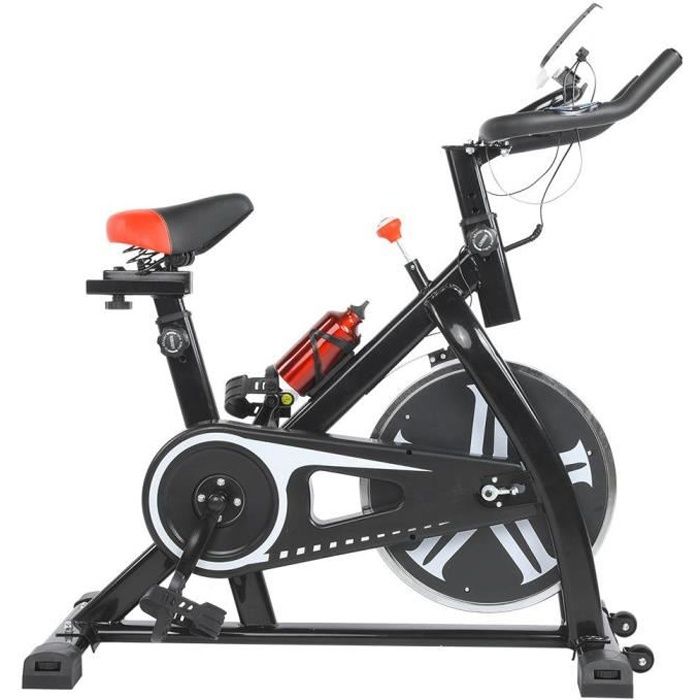 Qiilu Vélo d'appartement stationnaire Vélo stationnaire Vélo d'exercice Cardio Vélo d'exercice à la maison Accessoire de