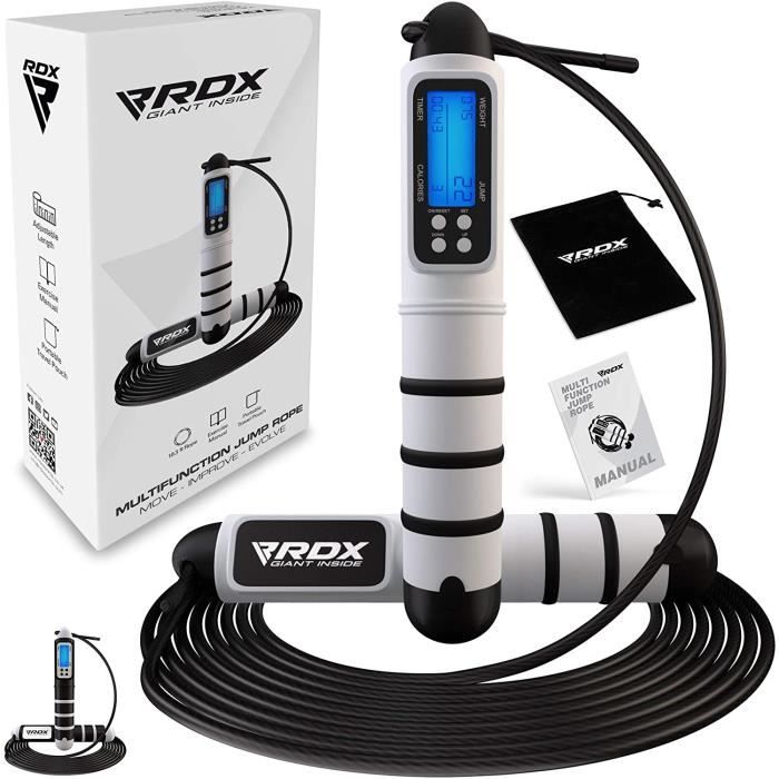 RDX Corde à Sauter Numérique Compteur 10.3FT Calories Speed Jump Rope Réglable