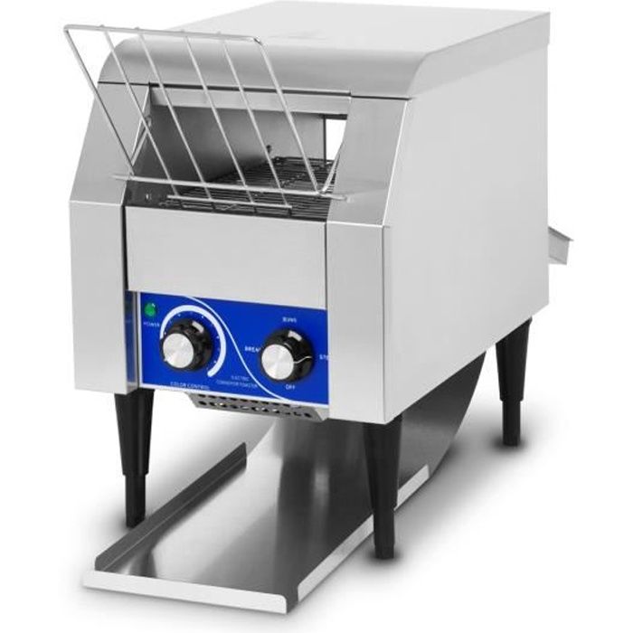 Vertes Grille Pain Toaster Convoyeur Professionnel Acier Inoxydable 1340W, 230V, Pour Toasts et Hamburgers,7 Niveaux de Vitesse