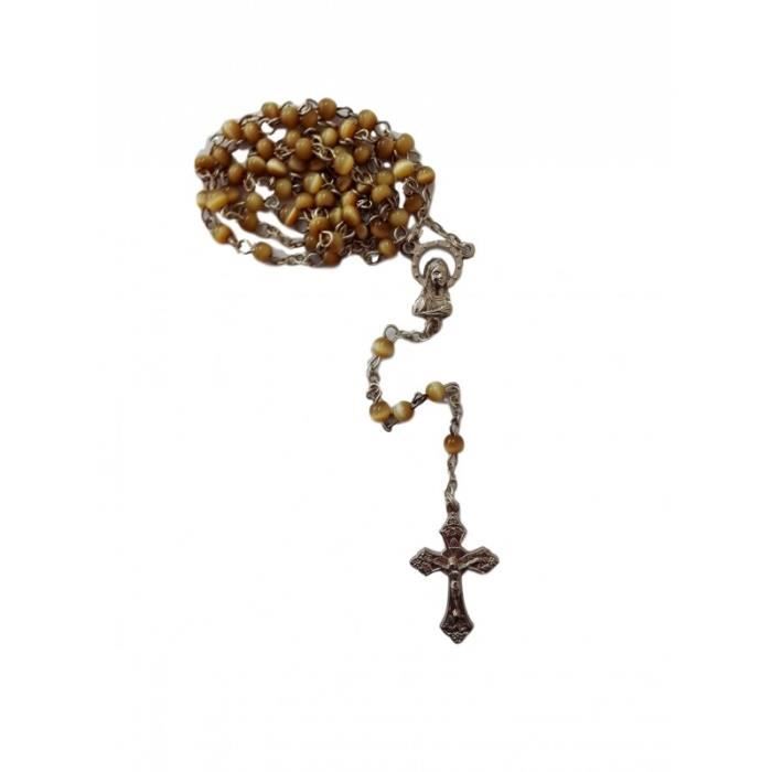 Chapelet petites perles beiges