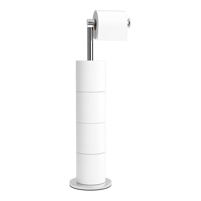 Porte-Papier Toilette Autoportant En Acier Inoxydable - Support Réserve Pour 4 à 6 Rouleaux, Design Moderne Pour Salle De Bain