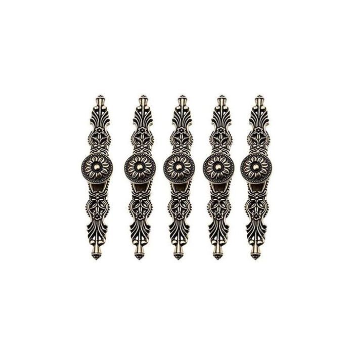 Poignées de porte - LARGEIGHT - Lot de 5 - Vintage - Bronze - 170x25x25 mm