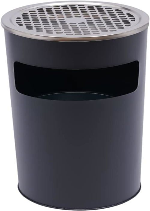 WICHEMI Poubelle Commerciale En Acier Inoxydable Pour Intérieur Et Extérieur Avec Seau Intérieur Amovible Et Couvercle – Grande Poubelle Industrielle Carrée En Métal – 30 X 30 X 72,4 Cm