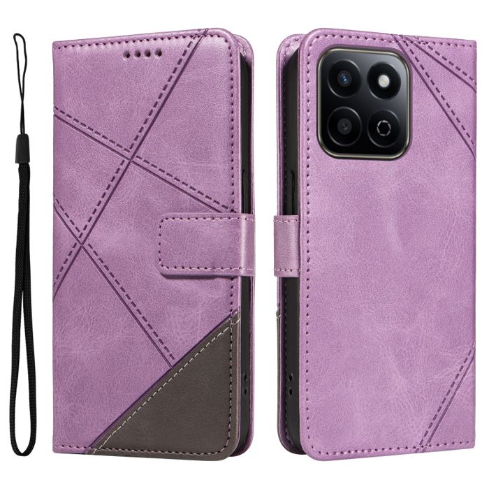 Coque pour Honor 200 Smart Rabat Portefeuille de Protection Cuir PU Etui Magntique HousseViolet multicolore HOUSSE