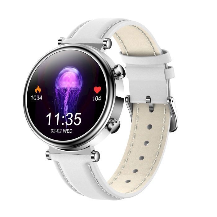 Montre Intelligente Femme cran AMOLED 127quot Tracker Fitness tanche IP68  Argent-1 MONTRE BLUETOOTH