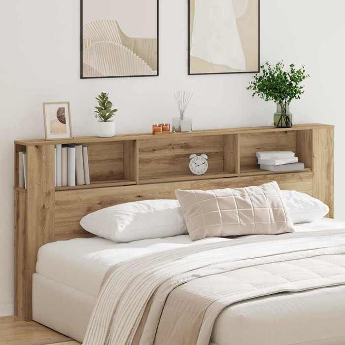 vidaXL Cabinet de Tête de Lit Chêne artisanal 220 x 185 x 1025 cm 862091