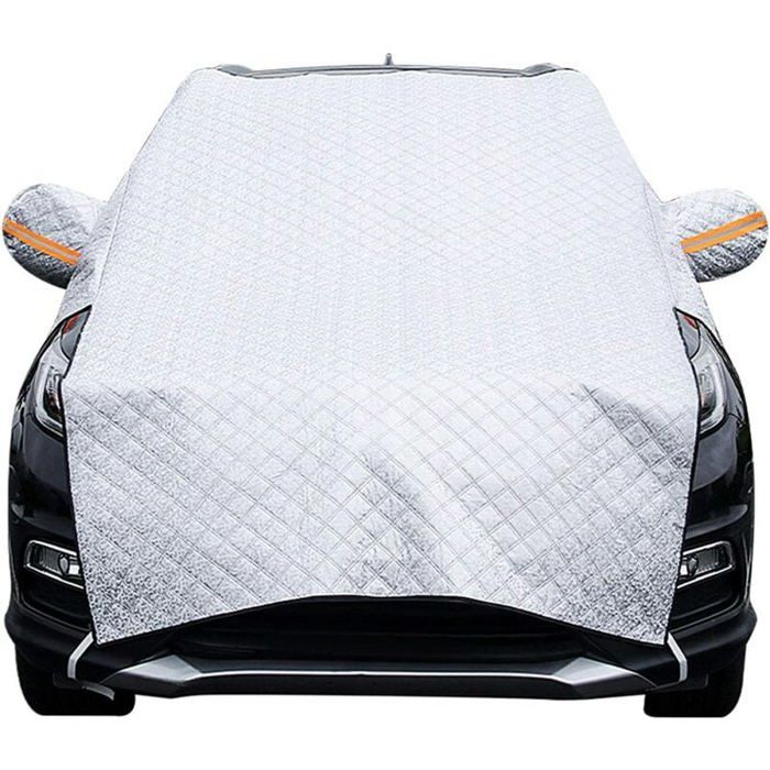 Couverture Pare-Brise Voiture, Protege Pare Brise Givre, Bâche Pare Brise Protection Magnétique Couverture Repliable, Universelle Couverture Pare Brise Pour Anti Neige, Glace, UV, Pluie (165 * 126cm