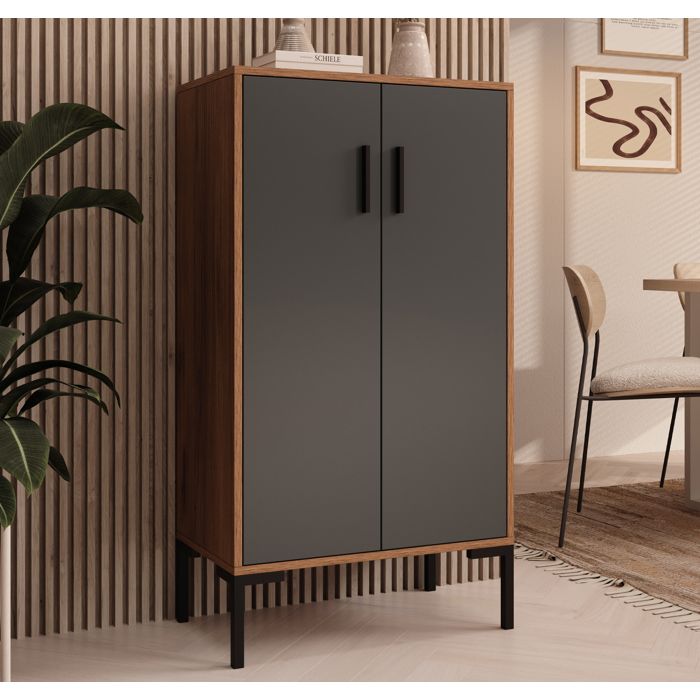 Buffet Bas - DESIGN AMEUBLEMENT - Lander L17 - 2 Portes - Mélamine - Multicolore