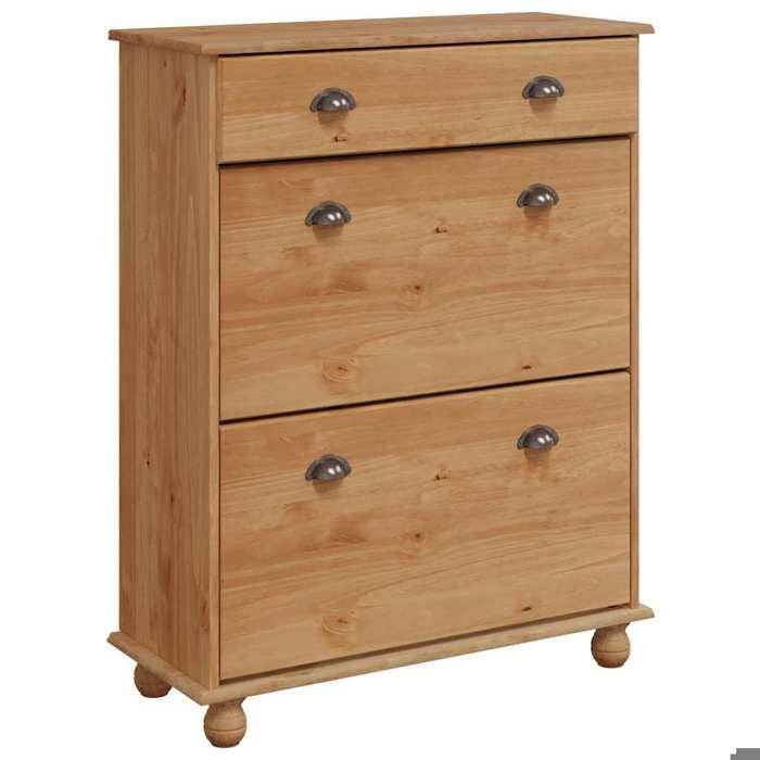 Promotion Nove Meuble/Placard à chaussures - Cabinet à chaussures avec tiroir ASKIM Marron 85x35x108 cm FR_02527418