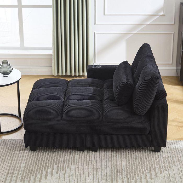 Fauteuil convertible - MINIMAL - Fauteuil paresseux tout équipé - Repose-tête rangements - Porte-gobelets Fauteuil convertible - MINIMAL - Fauteuil paresseux tout équipé - Repose-tête rangements - Porte-gobelets