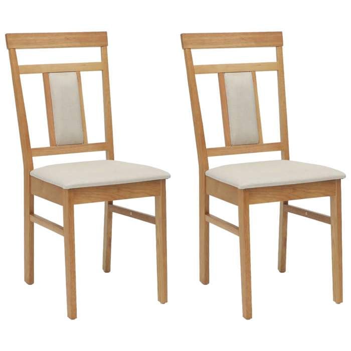 HOT SALE®(Set de 2) 2personnes Chaise de salle à manger - Chaises de Cuisine JILLS 36x44 5x91 5 cm - Naturel et clair 977653CC