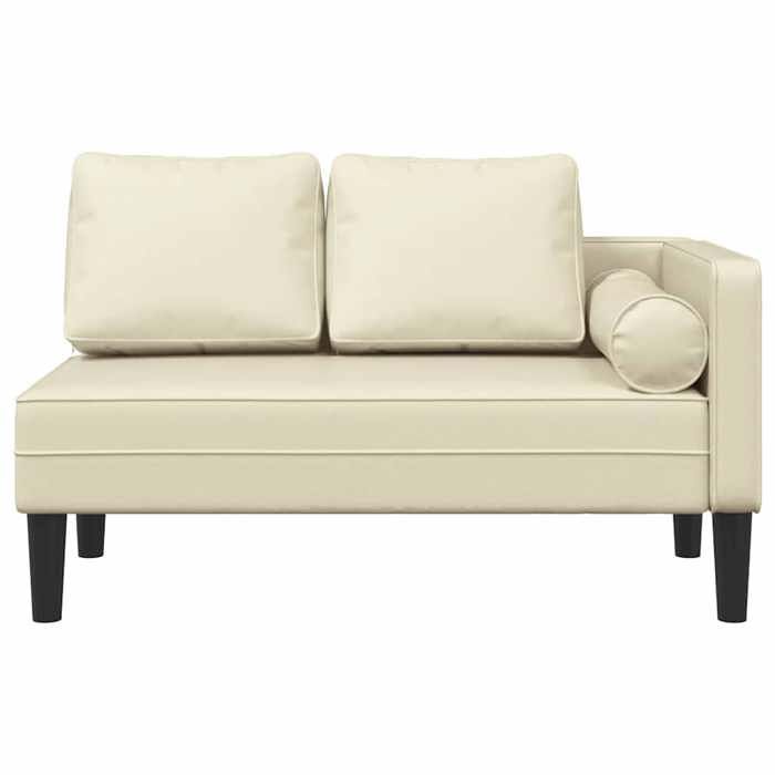 Best2026@Similicuir Fauteuil Relax SHIELDPRO® - Siège maximal: 110 kg - Chaise longue avec coussins crème - pour salon -9028