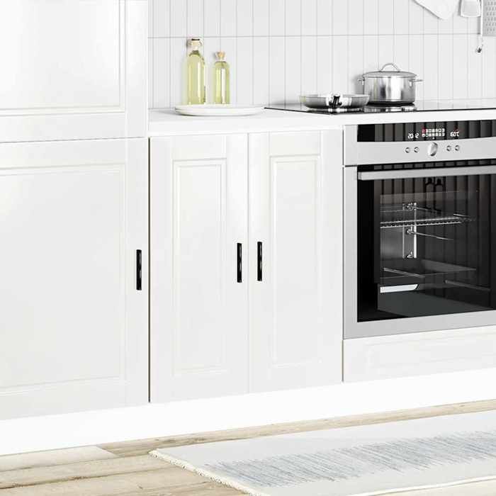 BUFFET de cuisine - Vaisselier/Armoire rangement - Porto blanc brillant bois ingénierie 60x46x81.5 cm L516