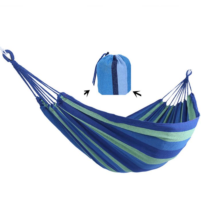 Hamac Portable Coton - Roame - 190x80cm pour Extérieur Intérieur Jardin Plage Camping Chaise Suspendue Pliable Léger Confortable