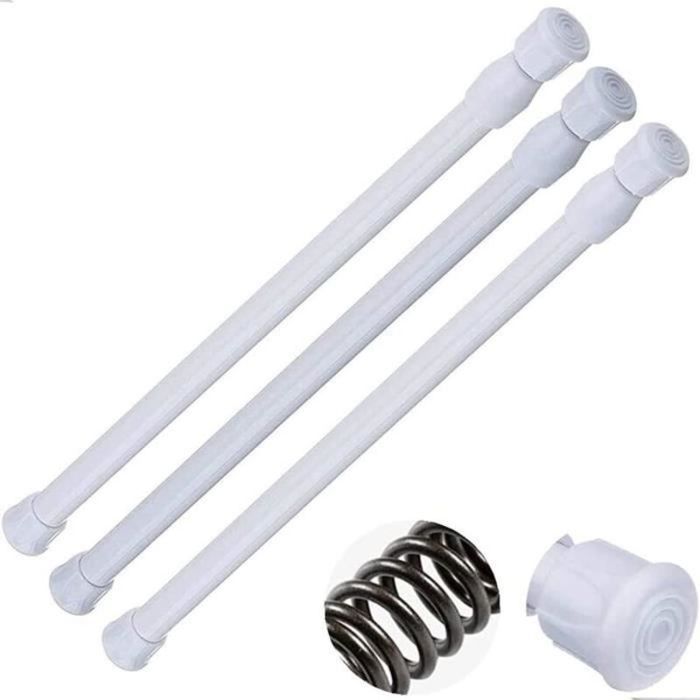 Lot de 3 tringles à rideaux extensibles pour rideaux armoires penderie tringle télescopique pour rideaux de fenêtre [342]