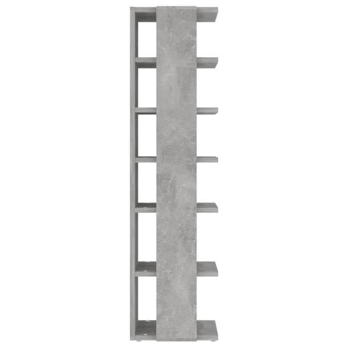 Armoire à chaussures Gris béton 25x27x102 cm Aggloméré_2 ans garantie_74177