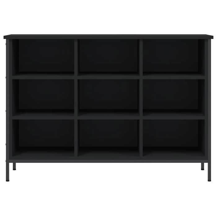 3143 Armoire à Chaussures Noir 100 x 35 x 70 cm en bois dingénierie avec 9 compartiments et assise pratique pour Entrée et Dressing