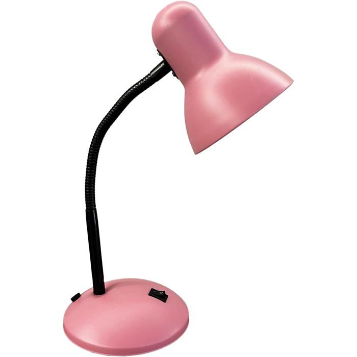 Lampe de Bureau Orientable Conception Portable pour Atelier ou Chevet Design Élégant en Rose E27 Ampoule Non Incluse (ROSE)