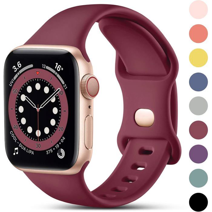 Compatible Avec Watch Bracelet 38Mm 40Mm 41Mm 42Mm 44Mm 45Mm 46Mm 49Mm Bracelets Silicone De Remplacement Pour Iwatch Se Se3 Seri