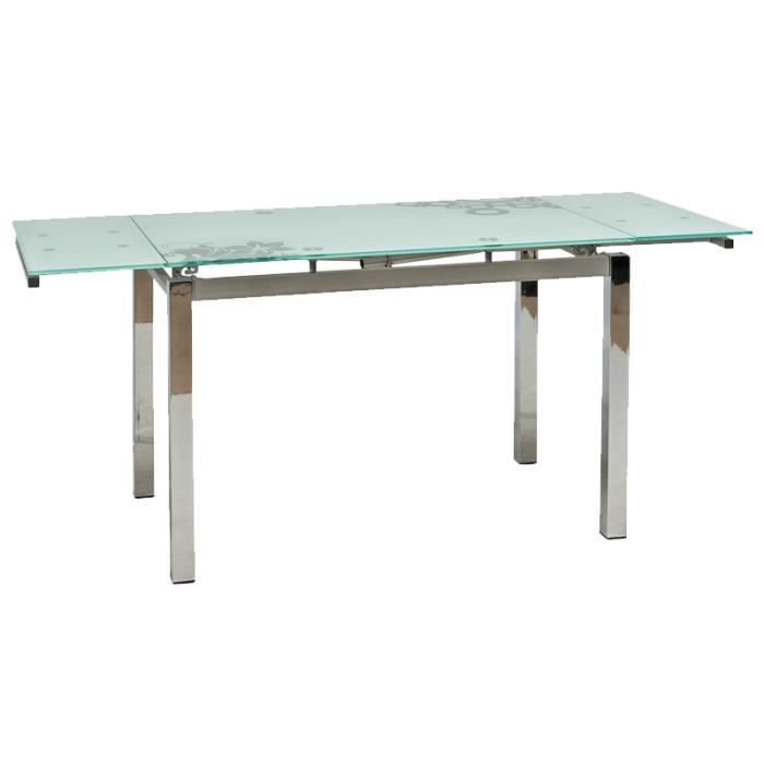 Table extensible 8 personnes - AC-DÉCO - GD017 - Blanc - Verre - Contemporain - Design