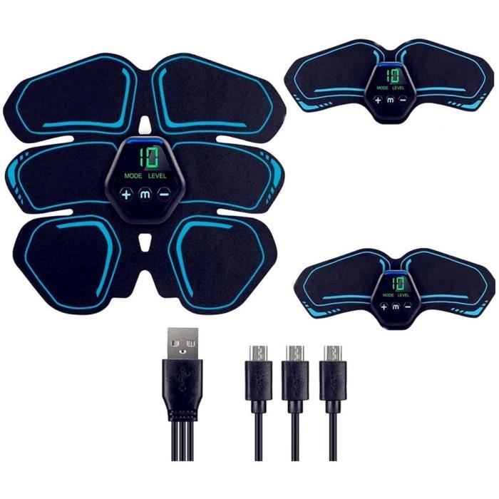 Stimulateur Musculaire Abdominal EMS - Entraînement électrique Pour Abdos, Rechargeable