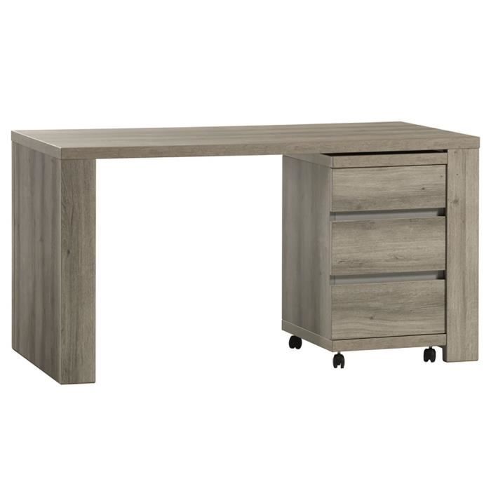 Astrid Bureau Avec Bloc Tiroirs Gris Achat Vente Bureau Astrid Bureau Avec Bloc T Cdiscount