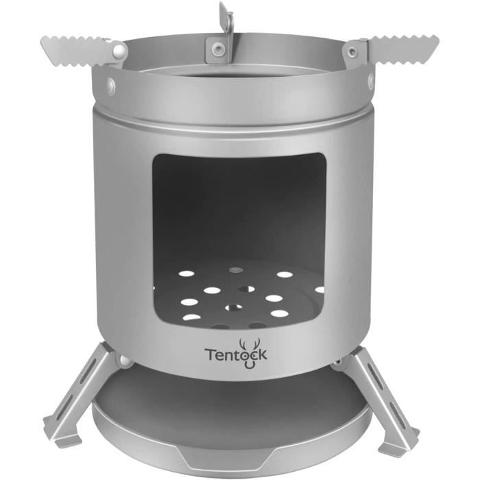 Poêle à Bois Pliable Camping Léger Inoxydable Randonnée 1,2kg