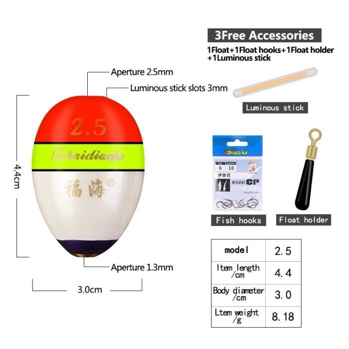 JOINPAYA Flotteur Pêche En Mer Rouge - Bouée Plastique Lourde Avec Arrêt Ligne - Accessoire Pêche Grossière Et Surfcasting
