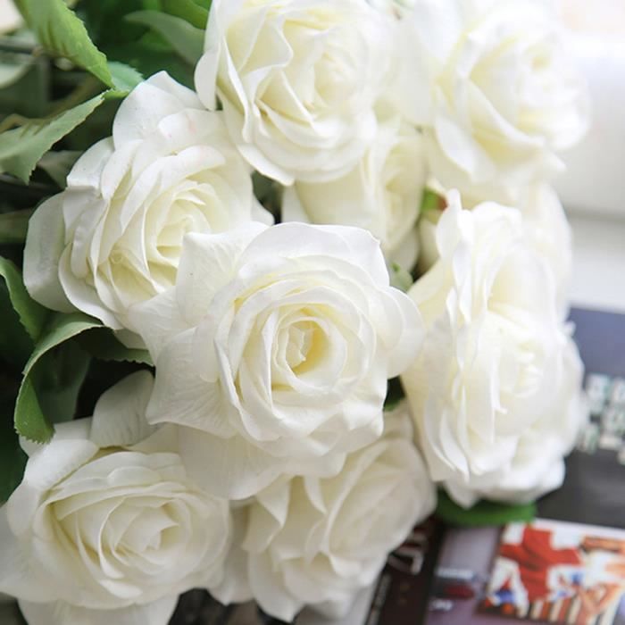 Soie Artificielle Faux Fleurs Roses Floral Mariage Bouquet