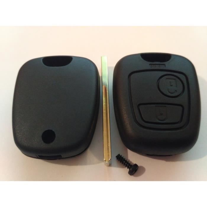 BOÎTIER CLÉ PEUGEOT 307 406 107 207 807 + lame avec rainure Cdiscount