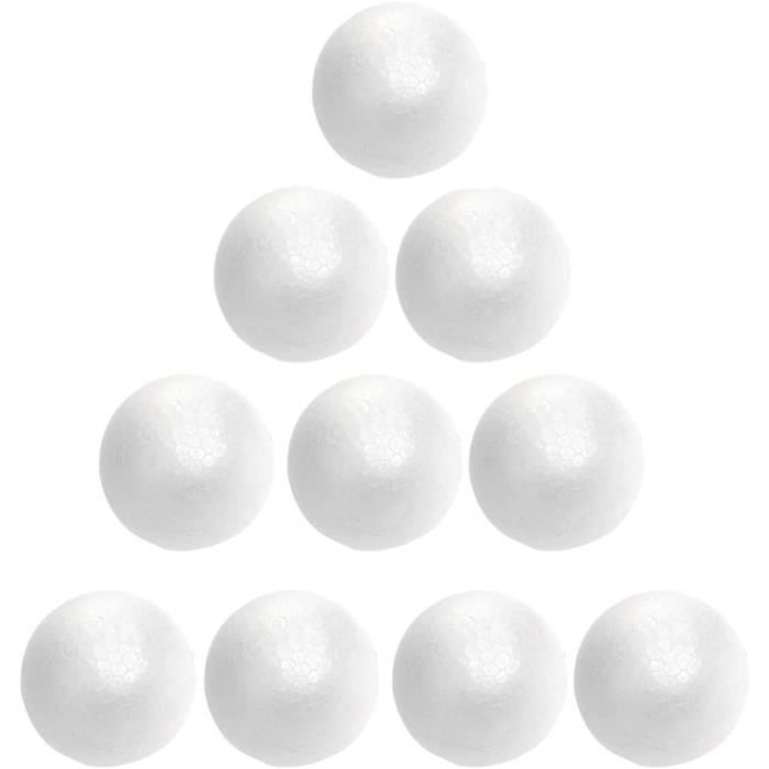 100 Boules Polystyrène 2 Cm Blanches - Pour DIY, Décoration, Mariage, Noël - Artisanat Et Bricolage Créatif